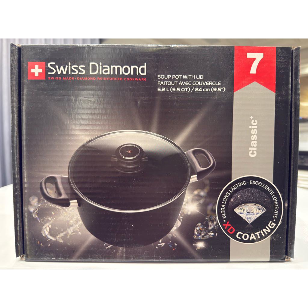 Swiss Diamond 瑞仕鑽石多用途煎/深湯鍋24cm（含蓋）