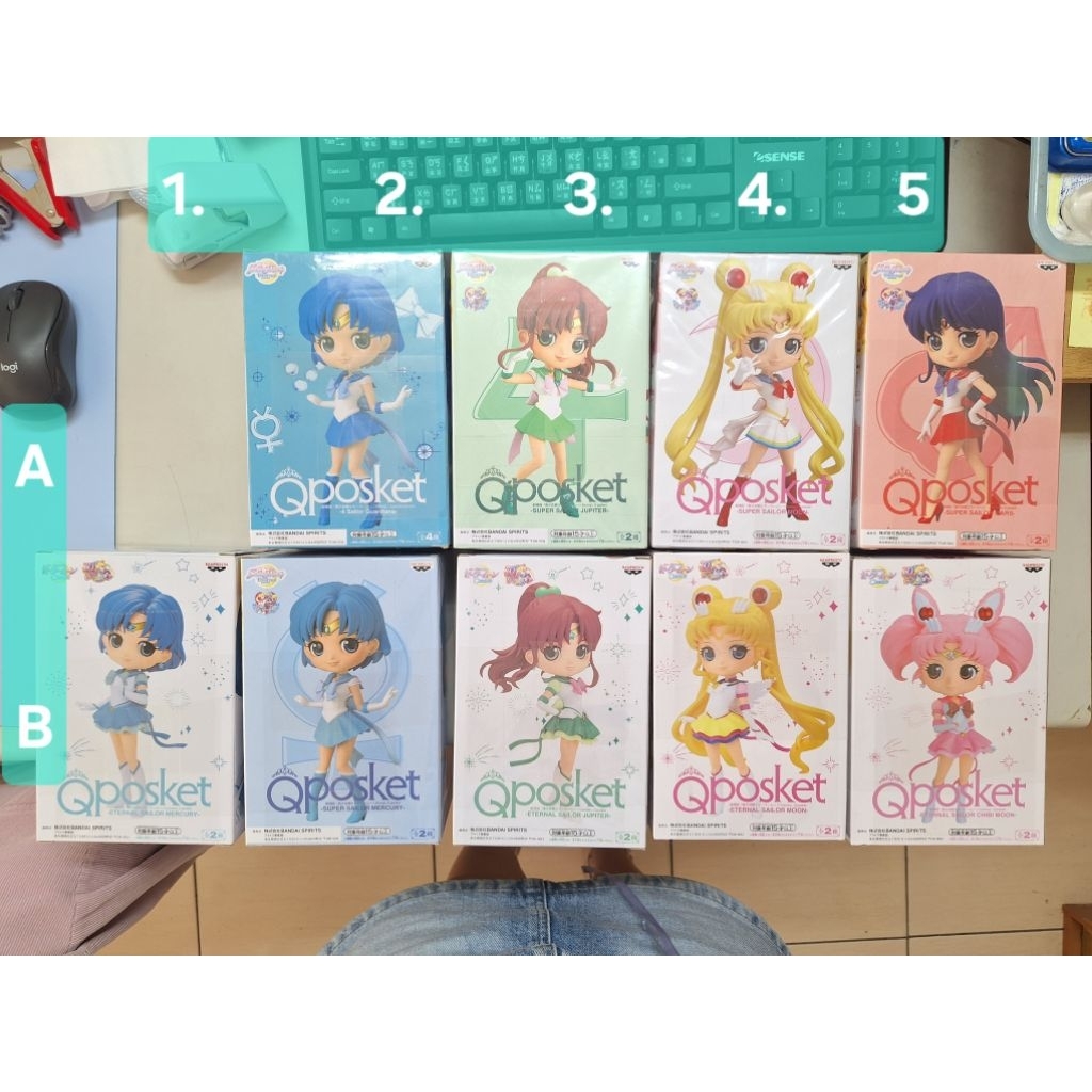 日版 金證 美少女戰士 qposket 景品 公仔 海王星 冥王星 火星 水星 金星 月野兔 戰鬥服 小小兔 天王星