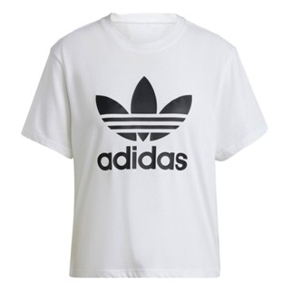 【ADIDAS】愛迪達 TRFL TEE BOXY 休閒 女裝 短袖 三葉草 上衣 -IN8441