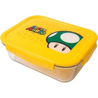 全新【可議價】限量 週年慶 Super Mario 力量提升道具 1 UP蘑菇 綠色 加命菇 玻璃保鮮盒 1040ml