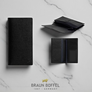 *【寧寧精品】台中35年皮件店 BRAUN BUFFEL德國小金牛真皮附拉鍊長夾 BF306-301-1 小金牛男長夾