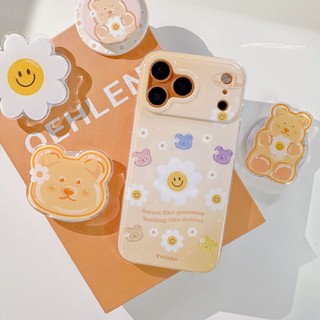 Twinko💗[CA2097]笑臉花花+小頭軟糖*高品質IMD內印刷手機殼/磁吸殼iPhone17 16 15PRO