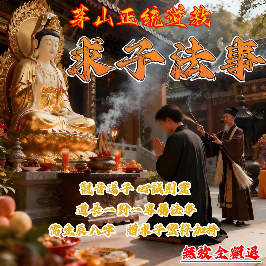 🌟【茅山求子法事】千年道統助好孕 專解無子之憂 恭請觀音娘娘賜福 法事直達天聽 圓滿求子心願 道長親持秘法 招來麒麟貴子