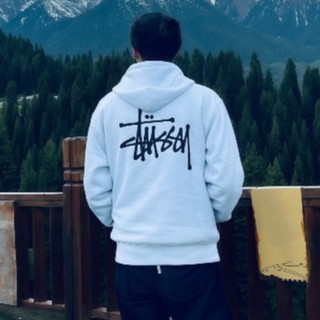多色可選 Stussy Basic zip Hoodie 經典前後logo 刷毛帽T 連帽帽T 男女同款 帽踢