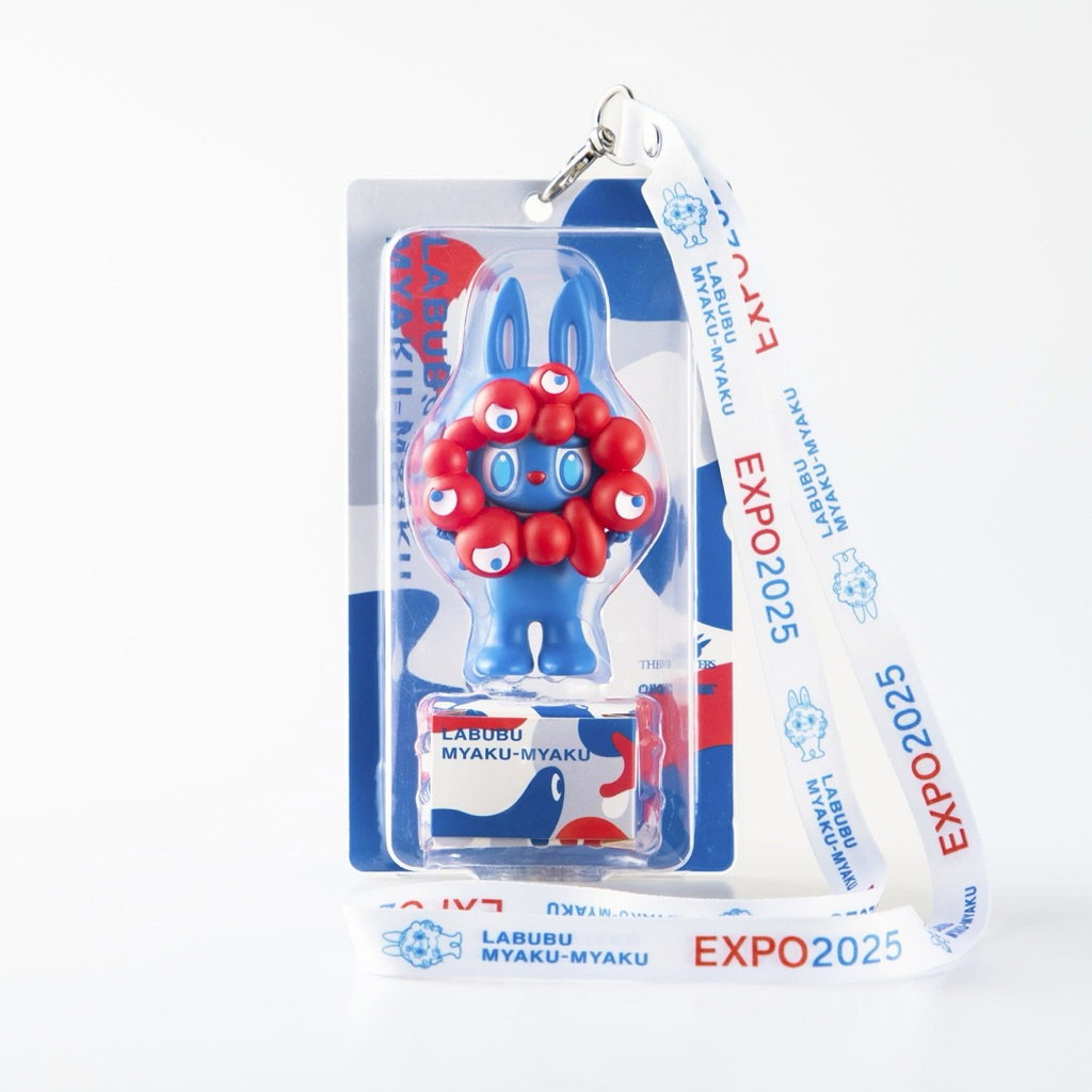 LABUBU × MYAKU-MYAKU ミャクミャク（脈脈） by Kasing Lung 関西萬博限定公仔 附掛繩