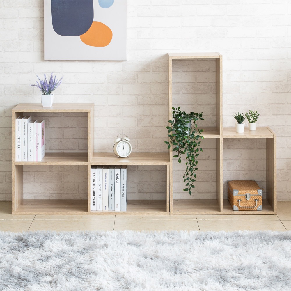 TZUMii百變組合收納櫃(一箱兩入) /書櫃/空櫃/層櫃/置物櫃/電視櫃/轉角櫃-三色可選