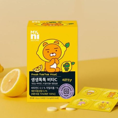 [韓國肯妮] 韓國 ILDONG My.ni 萊恩 維生素C錠 108入/盒 Kakao Friends 維他命 咀嚼片