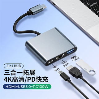 【現貨】4K畫質Type C轉接器 HDMI Hub 適用蘋果 安卓手機 筆電 MacBook PD充電 Switch