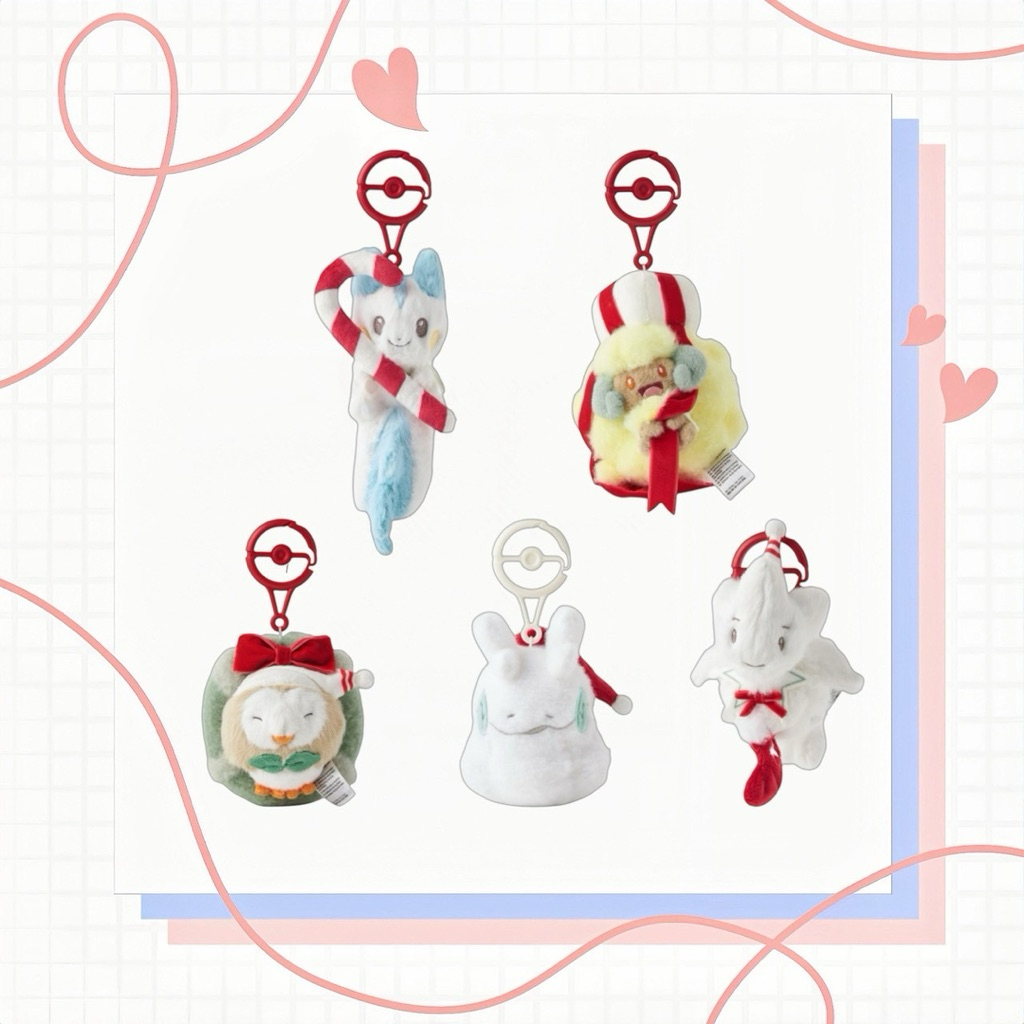 ☆現貨☆ 日本寶可夢中心 2025 聖誕節 皮卡丘 帕奇利茲 風妖精 木木梟 波克基古 娃娃 吊飾