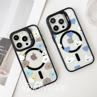 雲朵Magsafe磁吸鏡頭支架 滿屏愛心小狗 iPhone17 16 15 14 13 12 11 pro max手機殼
