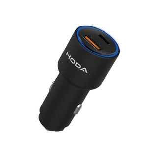 HODA 63W 雙孔 車載充電器(USB-C+USB-A) 車充
