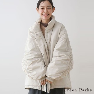 Green Parks 保暖蓬鬆下擺抽繩拉鍊立領外套(06001018800)