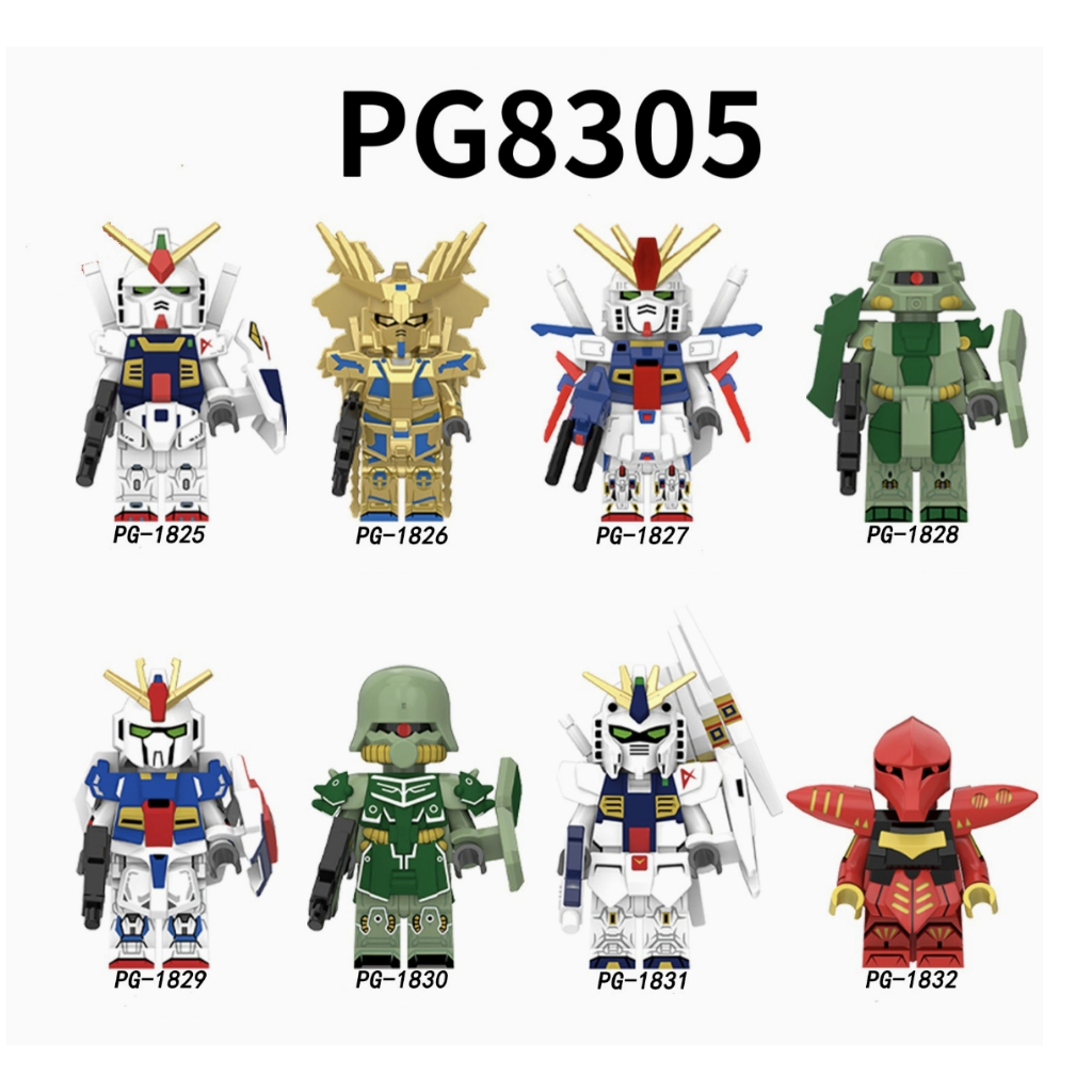 ☆DumpyToy☆現貨 鋼彈 獨角獸三號機 鳳凰 基拉多加 Z鋼彈 基拉祖魯 ν鋼彈 積木人 積木小人  第三方