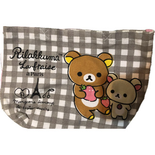san-x Rilakkuma 拉拉熊 懶懶熊 帆布 手提袋 便當袋