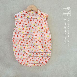 手作森林【DIY材料包-圓型防踢被 S號】影音教學 原創印花 夏日西瓜系列 彌月禮 新生兒 自有品牌布料