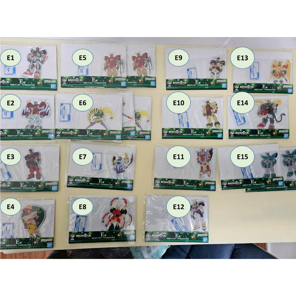 日版 全新 現貨 E賞 諾貝爾鋼彈 不列顛鋼彈 伐木鋼彈 鬥牛勇士鋼彈 立牌 30周年 一番賞 機動武鬥傳G 鋼彈
