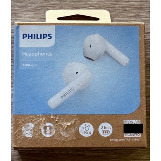 全新公司貨白色飛利浦PHILIPS美聲長續航真無線藍牙耳機-TAT1139