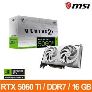(先詢問庫存) 微星MSI RTX 5060 Ti 16G VENTUS 2X OC WHITE PLUS顯示卡