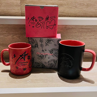 星巴克BLACKPINK聯名款 黑粉馬克杯 陶瓷杯 咖啡杯 水杯