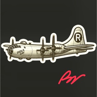 AMY航空城 B-29 ENOLA GAY 10CM 貼紙 貼紙 S10-EGB29
