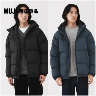 【MUJI 無印良品】男輕量羽絨可攜式連帽外套