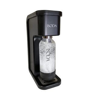 【熊俗在這】iSODA限時降價 全新全自動氣泡水機-迷霧黑IS-909/60L氣瓶 免插電一鍵出泡