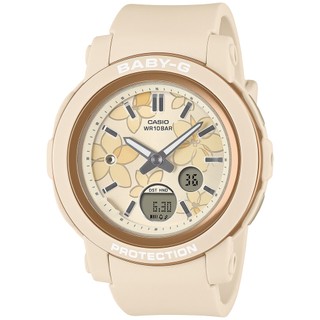 【CASIO】卡西歐 BABY-G 精緻優雅 耐衝擊 花卉雙顯手錶41.5mm BGA-290FL-4A 臺灣卡西歐保固