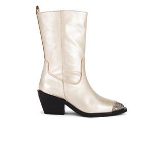 美國品牌Free People 香檳金色短靴 Faster Horses Filigree Boot 金色靴好穿好走