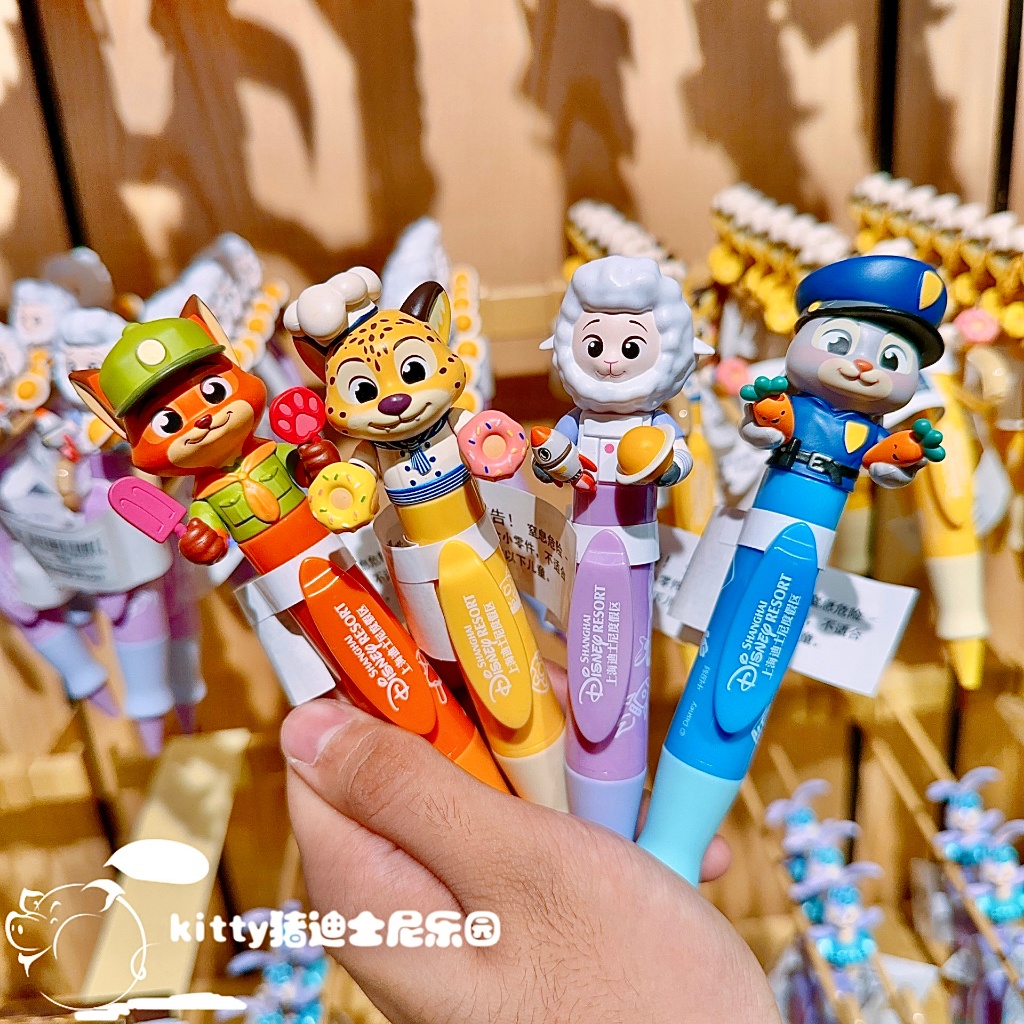 🎆揹包掛件系列🎆迪士尼動物方城市圓珠筆文具 朱迪尼克寫字筆 豹警官羊市長圓珠筆 創意可愛文具 尼克朱迪文字筆