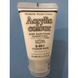 Acrylic colour壓克力水彩顏料 TITANIUM WHITE MONA S-901 25ml