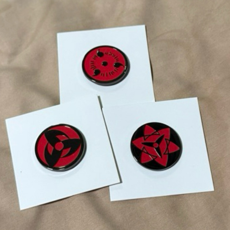 火影忍者 疾風傳 忍-SHINOBI- 寫輪眼別針 （三勾玉/佐助/卡卡西/帶土)