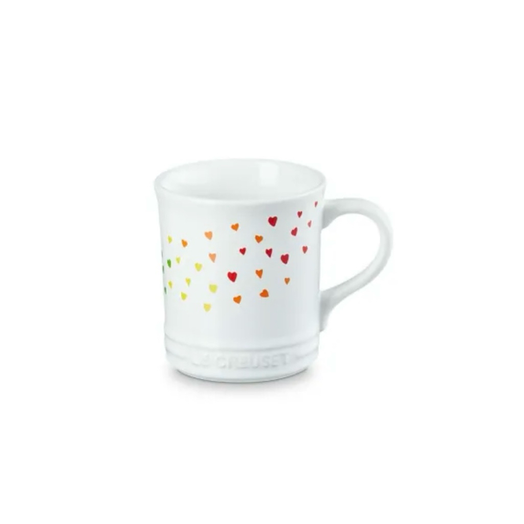 Le Creuset 粉甜心 繽紛愛心白 馬克杯 400ml