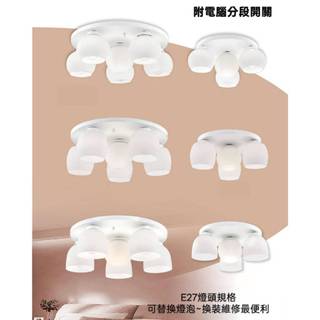 現貨 33171 吸頂燈(鋼材烤漆~玻璃)可替換燈泡~換裝維修最便利