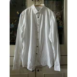 ［二手］ Burberry London 白色長袖襯衫 白色刺繡LOGO XXL