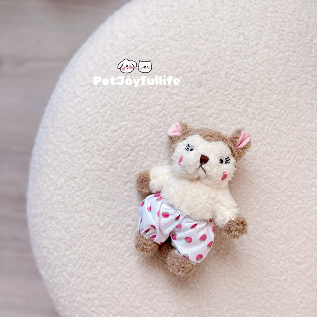 (•¨ ●)寵愛樂活💖現貨 毛孩療癒小物 草莓小褲褲系列 兔兔與松鼠｜品牌精裝・質感送禮・可愛毛絨 陪伴娃娃