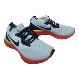 二手優選/Nike 耐克專櫃正品 Epic React Flyknit 跑鞋 白色Flyknit 鞋面搭配黑(CM24)