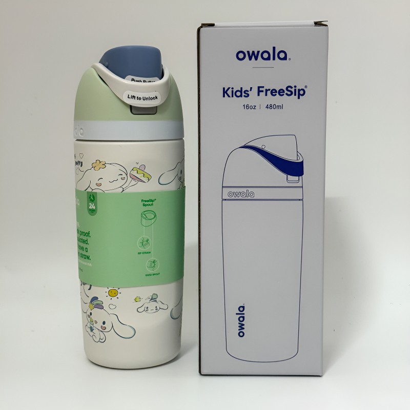 【活動促銷 優惠多多 】  好市多 兒童水壺 16oz/480ml 不鏽鋼 owala freesip Kids 玉桂狗