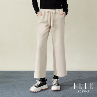 【ELLE ACTIVE】女款 彈性直筒休閒長褲-淺卡其 (EA25A2W3403-81)