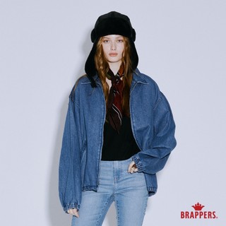 BRAPPERS 女款 全棉落肩牛仔外套-中藍