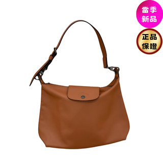 Longchamp 10189987 Le Pliage Xtra 半月形皮革單肩包 M 腰果色