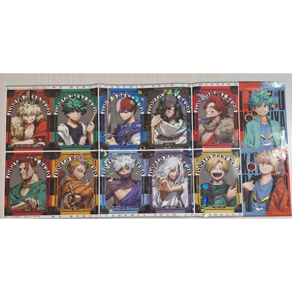 我的英雄學院 正版 閃亮貼紙組 爆豪勝己 綠谷出久  轟焦凍 相澤消太  切島 綠谷出久 奮進人 霍克斯 荼毘 死柄木弔