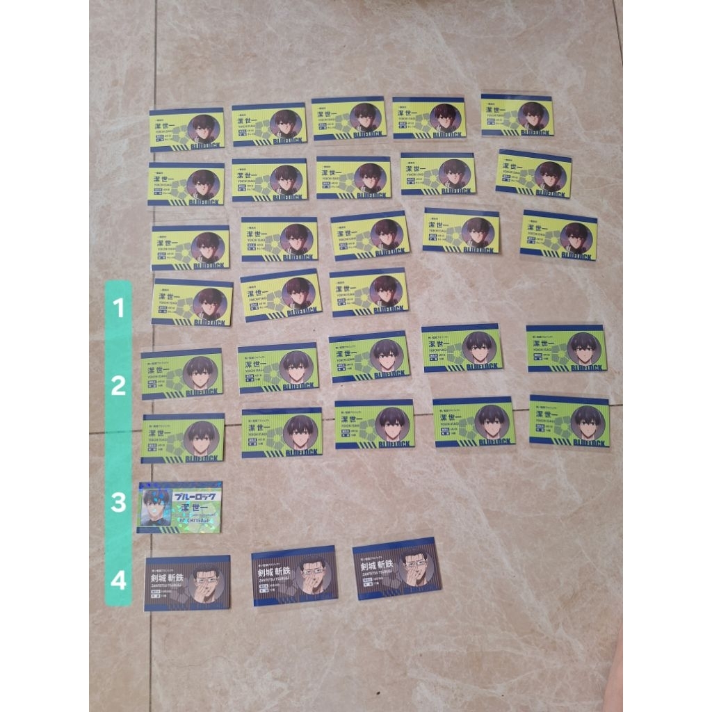 藍色監獄 卡片 劍城斬鐵 潔世一 閃卡 名片
