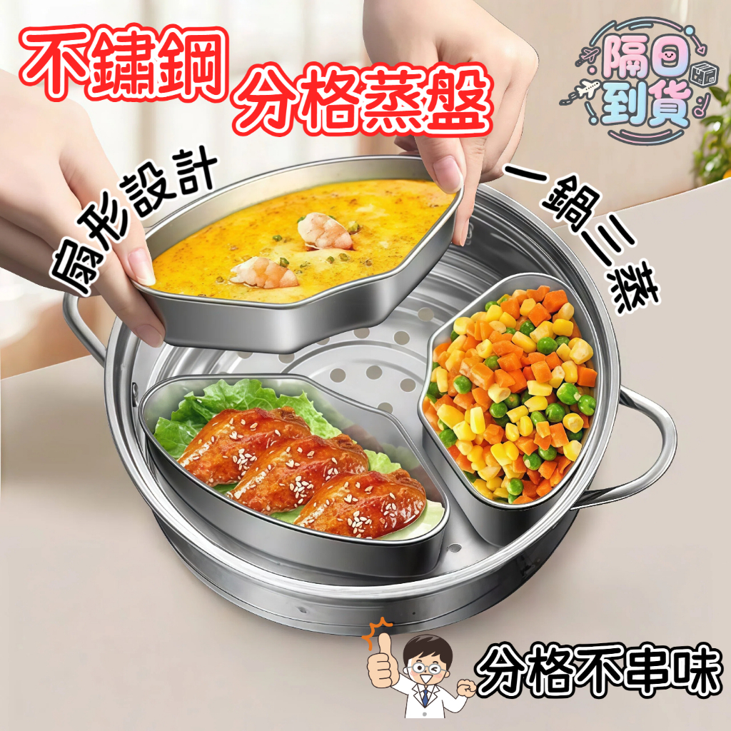 🍕隔日到貨🥘 帶蓋不鏽鋼扇形蒸盤 蒸盤 蒸盤蒸盒 蒸盒 電鍋蒸架 扇型蒸盤 餐盒 飯盒 蒸籠 碟盤 蒸蛋碗