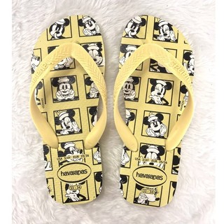 【老費】Havaianas Top Disney 哈瓦仕 巴西 寬頻 平底 米奇 人字拖 夾腳拖 畫報風米奇 / 檸檬黃