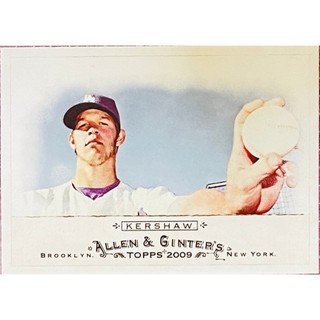 Clayton Kershaw 棒球卡 2009 Topps ALLEN GINTER'S #53 大聯盟 道奇隊