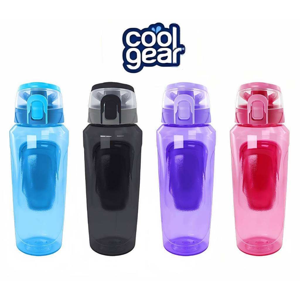 美國COOL GEAR酷樂 翻蓋直飲水壺32oz/936ml｜運動水壺健身水壺透明水瓶大容量冷水壺CG-05231