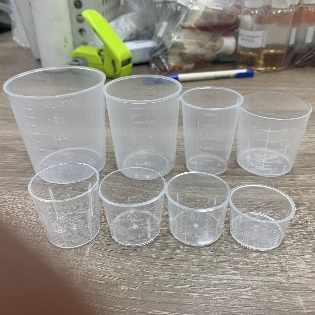 【順億化工】PC 刻度無柄塑膠量杯 (10~200ml) DIY工具常用器具 量杯【GGG】