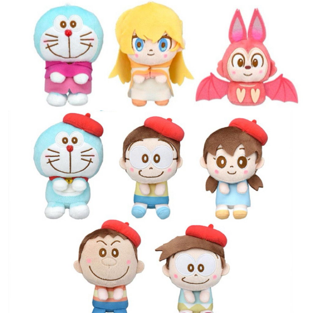 ❤Lika小舖❤日本帶回 全新正版現貨 小叮噹景品玩偶布偶娃娃吊飾多啦A夢 哆啦A夢 胖虎靜香 大雄的繪畫世界物語 電影