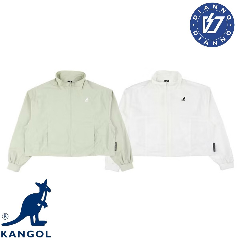 帝安諾-實體店面 KANGOL 袋鼠  抗UV 防曬 外套 短版 64221420 淺綠/白色