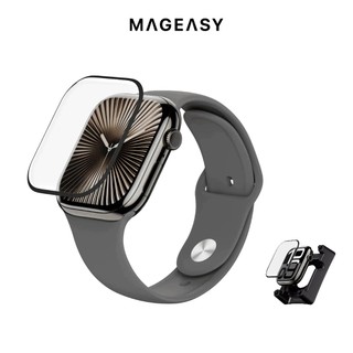 MAGEASY｜Apple Watch Vetro 3D+ 滿版抗刮保護貼 附貼膜器 Ultra/11/10代
